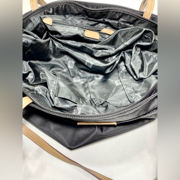 Ann Klein Womens Black Vinyl large Tote Shoulder Bag - Picture 11 of 14